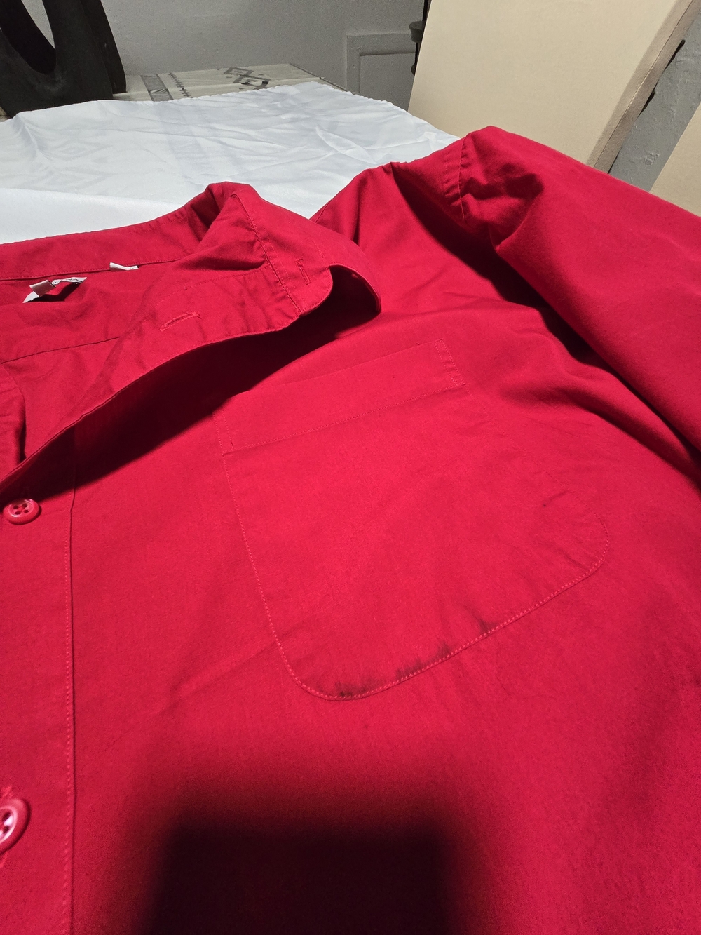 Men Red Button Down - Picture 2 of 5